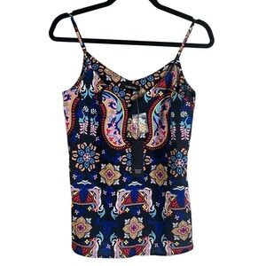 NWT Yumi Kim Printed Camisole Tank Top Boho Multicolor Size XS Vacation‎ Vibes